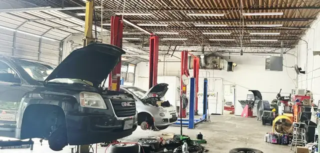 Service bay at Beach Auto & Transmission Repair